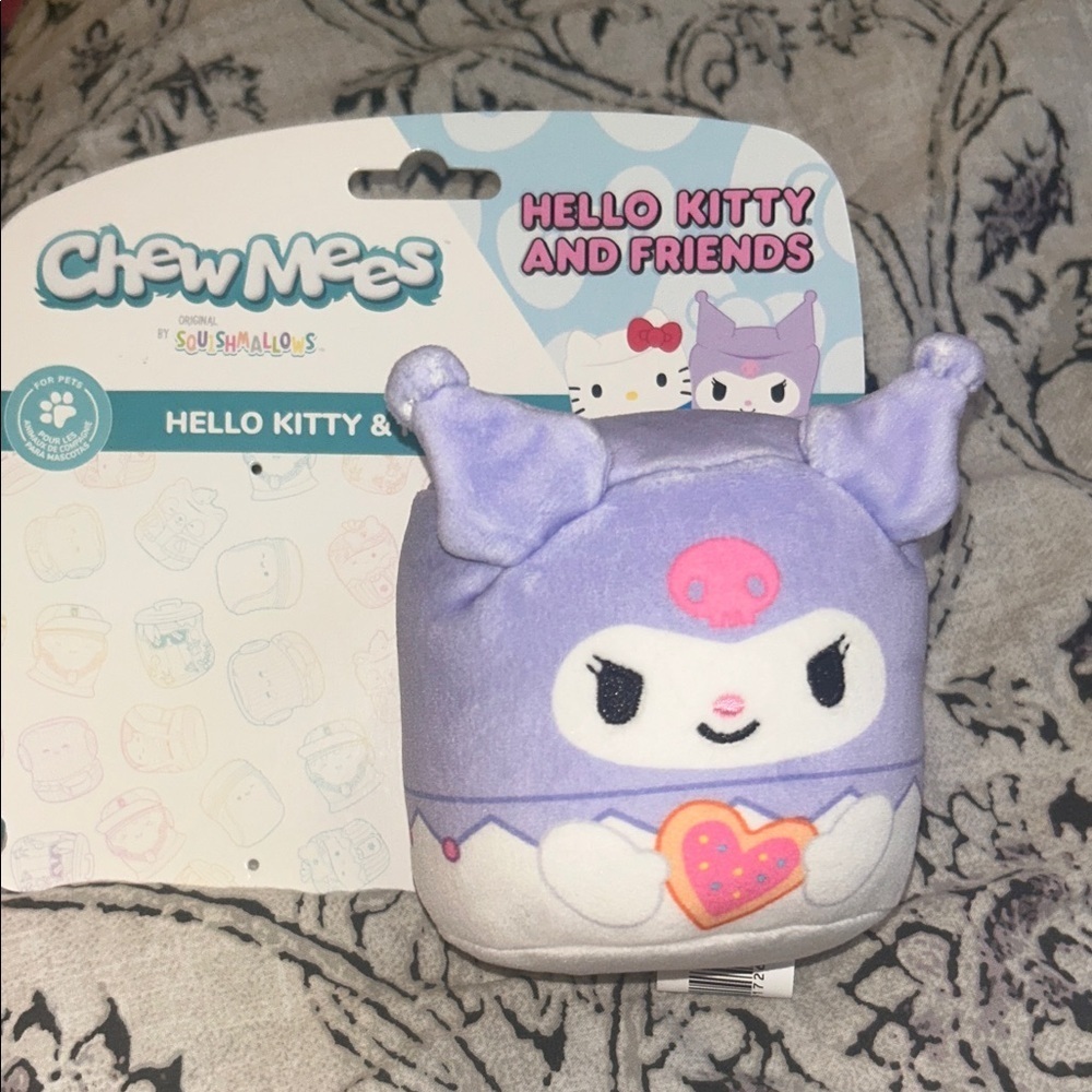 ❤️2/$15 Kuromi Hello Kitty Chew Mees Squishmallow Squeaky Toy Plush Dog